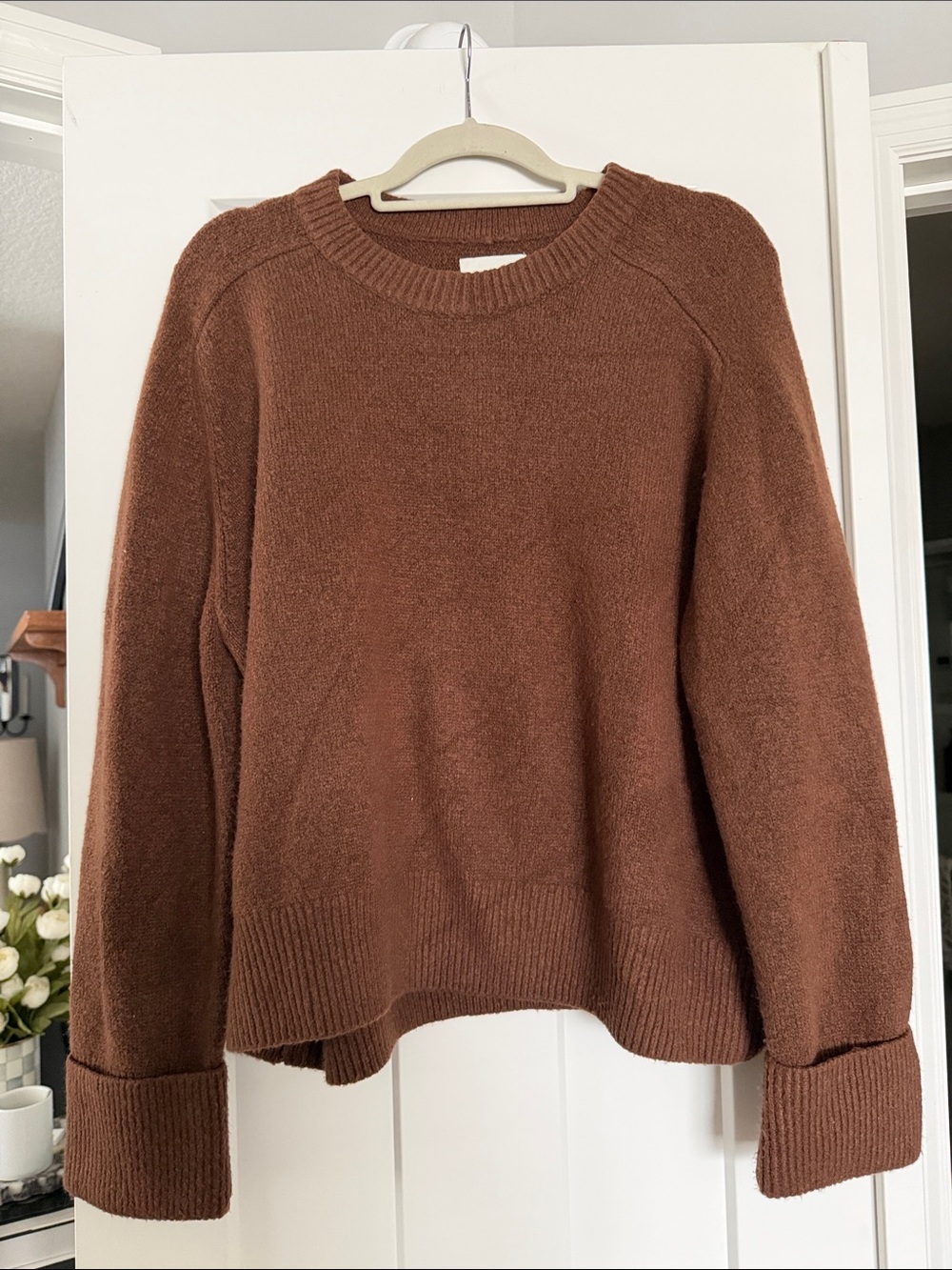 Abercrombie & Fitch Cozy Crewneck Sweater - Rust Brown